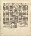 Views of a Theater (Bayreuth): Interior Elevation of the Theater Showing Royal Box, Giuseppe Galli Bibiena Italian, Pen, gray ink, and gray and brown wash