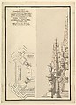 Design for Half Elevation and Half Ground Plan of a Catafalque for Countess Palatine of the Rhine, Theresia Catharine, wife of Count Palatine, Charles Philip III (1716–1742), Giuseppe Galli Bibiena  Italian, Pen, brown ink with brown and gray washes