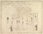 Design for a Stage Set, Giuseppe Galli Bibiena Italian, Pen and brown ink, brush and gray wash, over black chalk