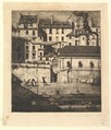 The Mortuary, Paris (La Morgue), Charles Meryon French, Etching and drypoint, third state of seven