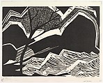 Storm, Leah Balsham American, Woodcut