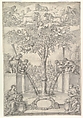 An Allegory of the Union of the House of Orange and the Wittelsbach Family (Design for a Title Page of a Thesis), Jonas Umbach (German, Augsburg 1624–1693 Augsburg), Black chalk, pen and brown ink, gray wash