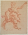 Study for an Allegory, Augustin Terwesten  Dutch, Red chalk, heightened with white chalk