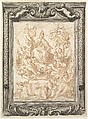 Allegory of Venetian Power, Andrea Celesti  Italian, Pen and brown ink, brush and brown wash, over red chalk