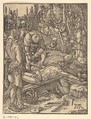 Christ Nailed to the Cross, from "The Little Passion" (copy), Johannes Mommaert Flemish, Woodcut