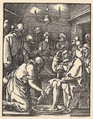 Christ Washing the Feet of the Disciples, from "The Small Passion", Albrecht Dürer  German, Woodcut
