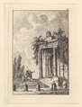 L'Escalier aux  Quatre Bornes, Hubert Robert (French, Paris 1733–1808 Paris), Etching