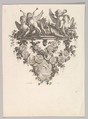 Vignette with Sphinxes and Putti, Jean-Baptiste Huet I  French, Etching