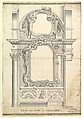 Two Alternate Designs for a Wall with a Frame for a Painting, Anonymous, Italian, Piedmontese, 18th century  Italian, Pen and gray ink, brush and gray wash, over graphite or leadpoint, with ruled and compass construction; framing outlines in pen and dark gray ink; scale, at bottom, in pen and gray ink