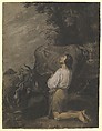 The Prodigal Son, Salvator Rosa Italian, Gray, black and brown wash, black and white chalk