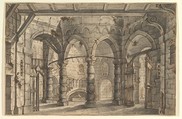 Design for a Stage Set, Giovanni Maria Quaglio I (also known as Giulio Quaglio III)  Italian