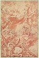 Scene of Martyrdom, Anonymous, Italian, 18th century  Italian, Brush and red wash, over black chalk, highlighted with white; framing lines in pen and brown ink