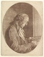 Portrait of an Artist Sketching a Portrait Miniature, Franz Jakob Josef Ignatz von Predl German, Engraving printed in brown ink