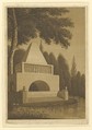 Temple Monument in a Park on a Lake, Peter Speeth  German, Aquatint