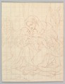 Rest on the Flight into Egypt, Anton Raphael Mengs  German, Red chalk, graphite; squared in graphite
