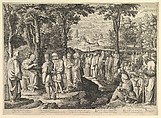 John the Baptist Preaching in the Desert, Nicolaes de Bruyn Netherlandish, Engraving; first state of five