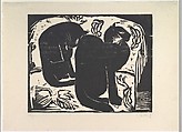 Cats, Karl Schmidt-Rottluff  German, Woodcut