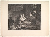 La Famille du Fermier, Jean Honoré Fragonard  French, Etching, second state
