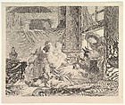 La Famille du Fermier, Jean Honoré Fragonard  French, Etching, before first state