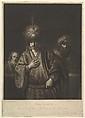 Haman's Condemnation, Richard Houston  Irish, Mezzotint; scratched letter state