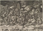 Battle with a Cutlass, Marco Dente  Italian, Engraving
