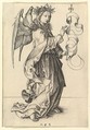 The Annunciation: The Angel Gabriel, Martin Schongauer German, Engraving