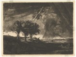 The Three Trees, after Rembrandt, Captain William E. Baillie Irish, Etching, drypoint and roulette; fifth state of six