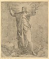 The Saviour Covered in a Large Cloak, Battista Franco  Italian, Etching and engraving; first state
