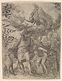 The Angel Staying the Arm of Abraham, Battista Franco  Italian, Etching and engraving; second state