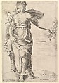 Flora, from "Speculum Romanae Magnificentiae", Anonymous, Italian, 16th century  Italian, Engraving