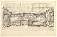 Gallery Lined with Display Cases, John Gregory Crace , and Son British, Pen and black  ink