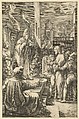 Christ Before Caiaphas, from "The Passion of Christ", Anonymous, Engraving