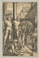 The Flagellation, from "The Passion of Christ", Ludovicus Siceram  Flemish, Engraving