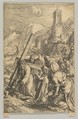 Christ Carrying the Cross, from "The Passion of Christ", Ludovicus Siceram  Flemish, Engraving