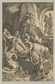 The Entombment, from "The Passion of Christ", Ludovicus Siceram  Flemish, Engraving