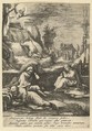 The Agony in the Garden, from "The Passion of Christ", Nicolas Cochin  French, Etching