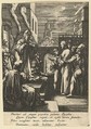 Christ Before Caiaphus, from "The Passion of Christ", Nicolas Cochin  French, Etching