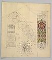 Design for Stole and Maniple, Ernest Geldart British, Graphite, pen and ink with watercolor