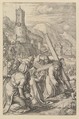 Christ Carrying the Cross, from "The Passion of Christ", Hendrick Goltzius Netherlandish, Engraving