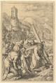 Christ Carrying the Cross, from "The Passion of Christ", Hendrick Goltzius Netherlandish, Engraving