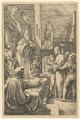 Christ Before Caiaphas, from "The Passion of Christ", Hendrick Goltzius Netherlandish, Engraving
