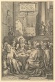 The Last Supper, from "The Passion of Christ", Hendrick Goltzius  Netherlandish, Engraving; first state of three