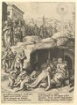 The Adoration of the Magi, Hendrick Goltzius  Netherlandish, Engraving; second state of three