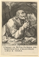St. Peter, from "Christ, the Apostles and St. Paul with the Creed", Hendrick Goltzius Netherlandish, Engraving; third state of five