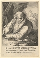 St.  Andrew, from "Christ, the Apostles and St. Paul with the Creed", Hendrick Goltzius  Netherlandish, Engraving