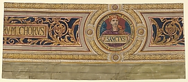 Frieze decoration: Sanctus, H. Stannus (British, 19th century), Watercolor