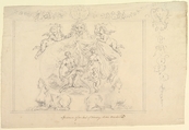 Design for the painting, Mars, Venus & Cupid for the Dining Room at Kirtlington Park, Oxfordshire, John Sanderson  British, Graphite