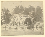 Design for rock-work at Virginia Water, Windsor Great Park (recto). Two Architectural Plans (one partially cut off) (verso), Thomas Sandby (British, baptized Nottingham 1723–1798 Windsor), Recto: pen and gray ink, brush and gray wash, over graphite
Verso: graphite