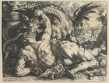 The Dragon Devouring the Companions of Cadmus, Hendrick Goltzius  Netherlandish, Engraving