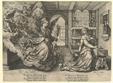 Annunciation, Hendrick Goltzius  Netherlandish, Engraving